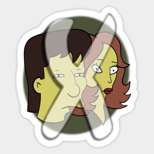 The X Files Mulder and Scully Sticker